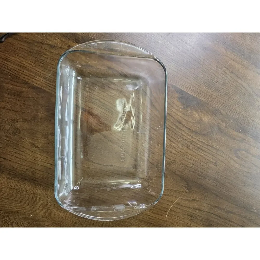 Anchor Hocking Cobalt Clear Glass Baking Casserole‎ Dish 1 Quart 6x9